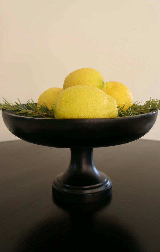 Black Pedestal Bowl