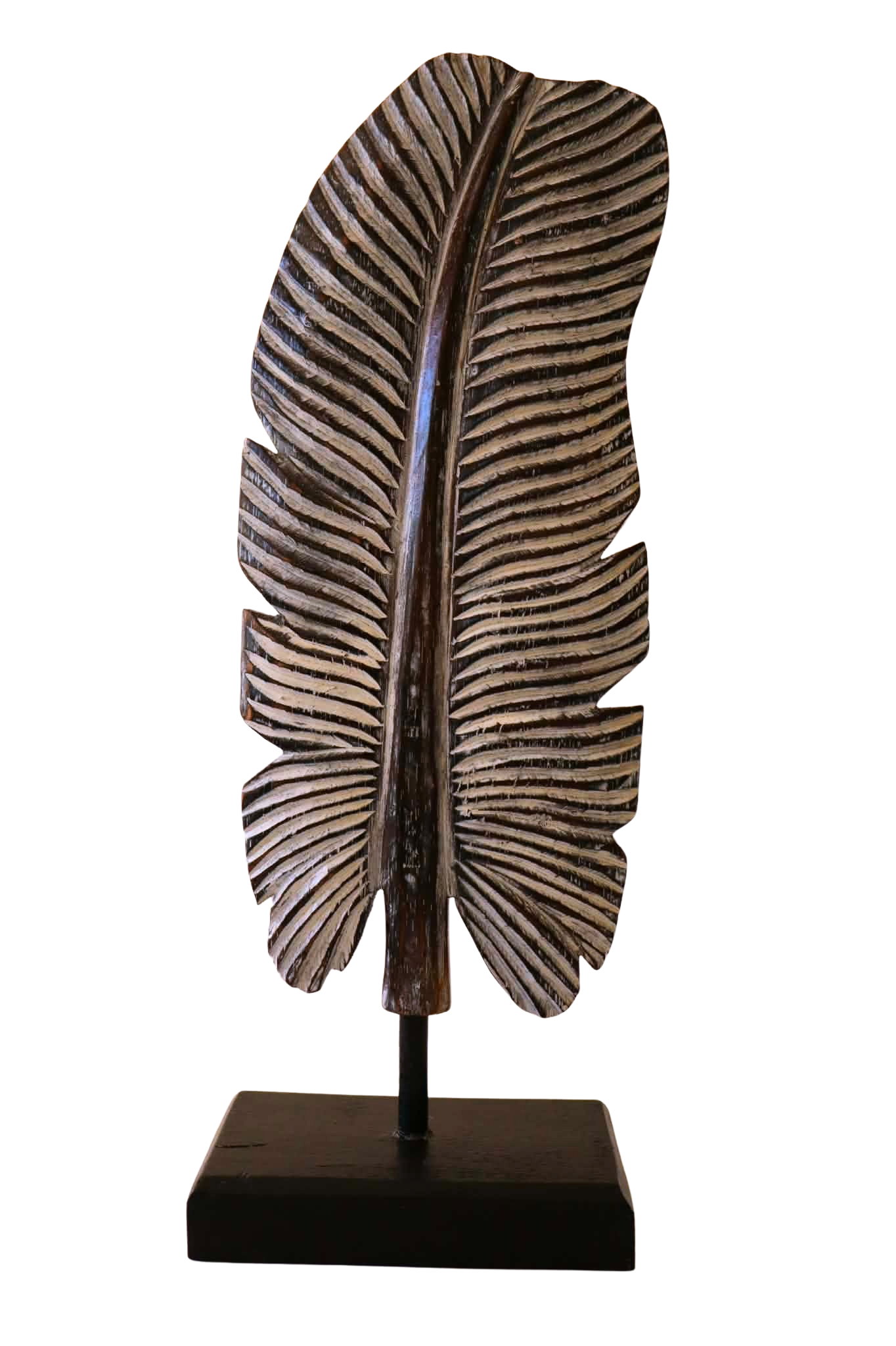 Banana Leaf Wooden Sculpture